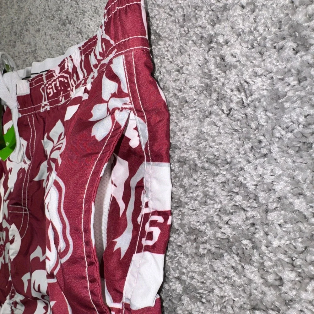 Mississippi State Bulldogs Wes and Willy Floral Volley Mens Maroon XL NEW